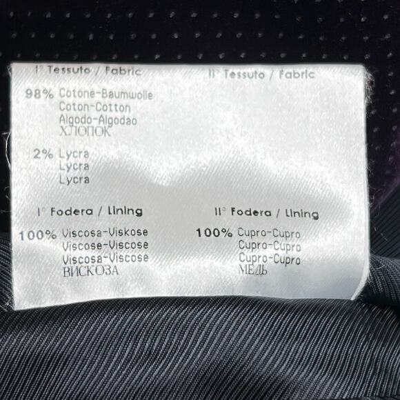 Byblos Velvet Suit Jacket Italian Made Purple Speckled Long Sleeve Formal Party - Picture 7 of 9